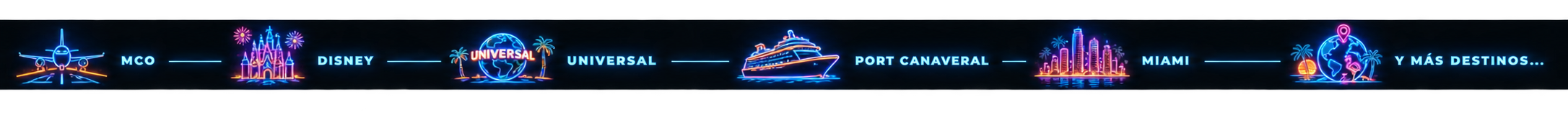 MCO, Disney, Universal, Port Canaveral, Miami y más destinos
